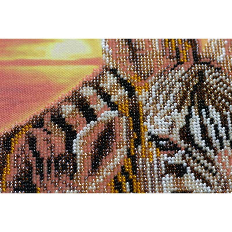 Main Bead Embroidery Kit on Canvas  Abris Art AB-539 Zebras