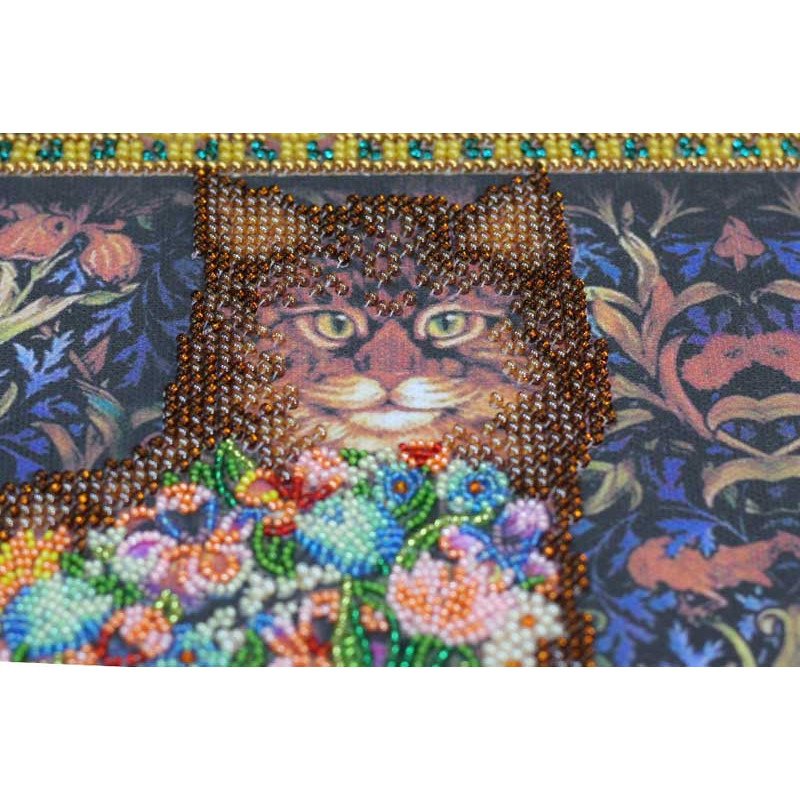 Main Bead Embroidery Kit on Canvas  Abris Art AB-544 Fairy tale about a cat
