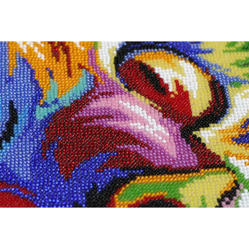 Main Bead Embroidery Kit on Canvas  Abris Art AB-548 Neon look