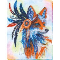 Main Bead Embroidery Kit on Canvas  Abris Art AB-551 Red fox