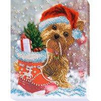 Main Bead Embroidery Kit on Canvas  Abris Art AB-557 New Year's miracle