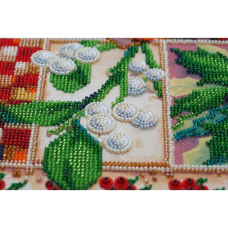 Main Bead Embroidery Kit on Canvas  Abris Art AB-564 Winter pantry