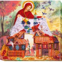 Main Bead Embroidery Kit on Canvas  Abris Art AB-569 Bright Feast of the Intercession