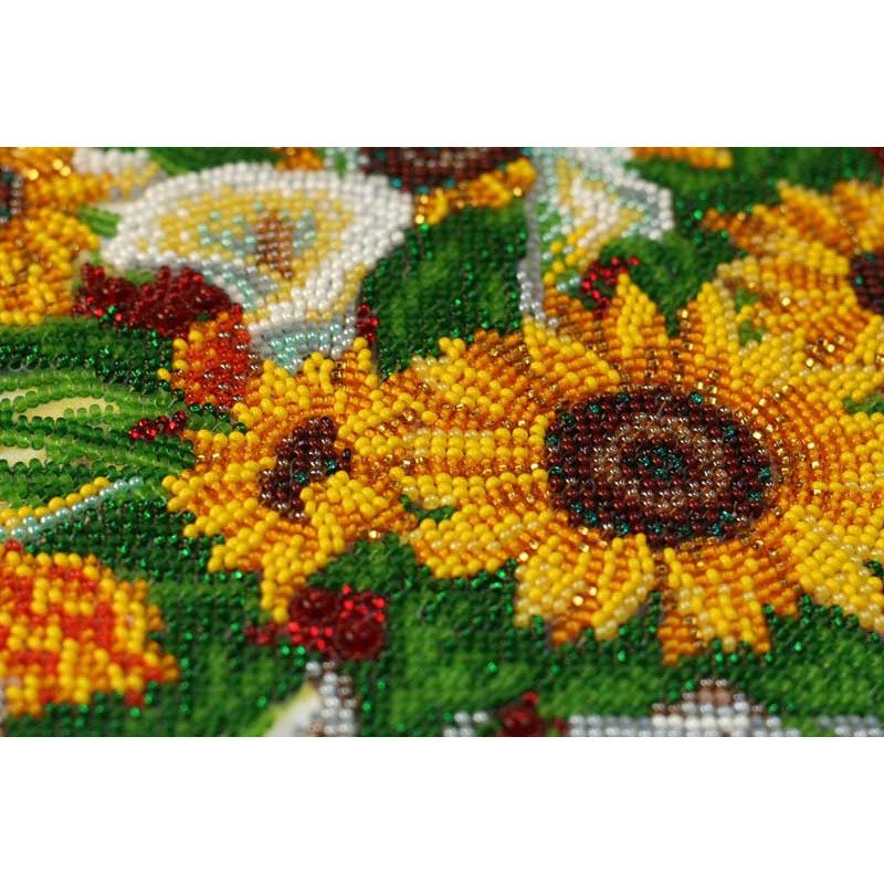 Main Bead Embroidery Kit on Canvas  Abris Art AB-579 Heat of summer