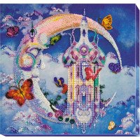 Main Bead Embroidery Kit on Canvas  Abris Art AB-585 Face of the Moon