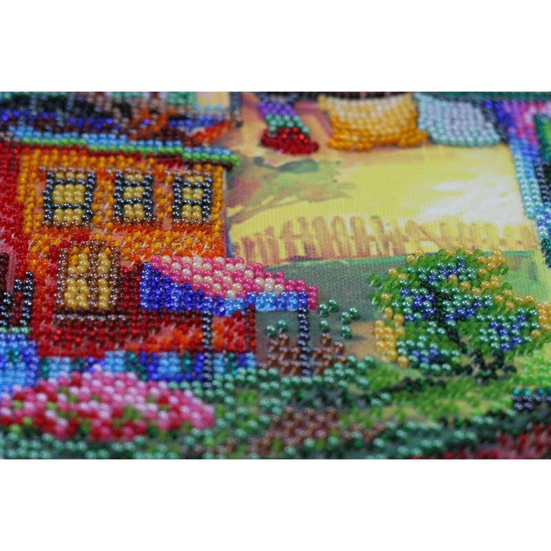 Main Bead Embroidery Kit on Canvas  Abris Art AB-589 Under the colored skies
