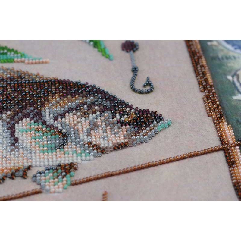 Набор для вышивки бисером на холсте Абрис Арт АВ-592 Удачная рыбалка