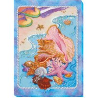 Main Bead Embroidery Kit on Canvas  Abris Art AB-594 Cote d'Azur