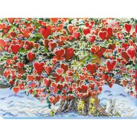 Main Bead Embroidery Kit on Canvas  Abris Art AB-607 Tree of love