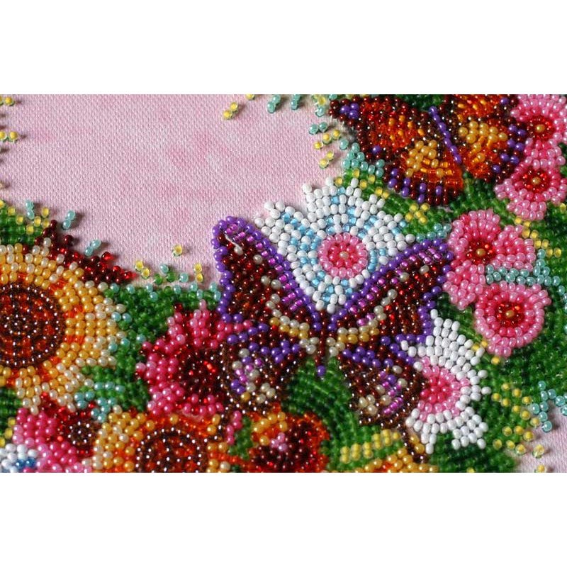 Main Bead Embroidery Kit on Canvas  Abris Art AB-615 Spring came