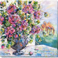 Main Bead Embroidery Kit on Canvas  Abris Art AB-618 Early morning