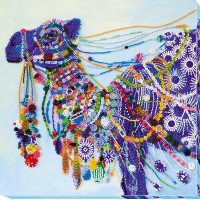 Main Bead Embroidery Kit on Canvas  Abris Art AB-621 Camel
