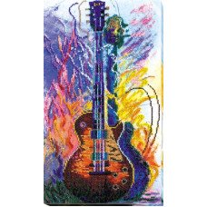 Main Bead Embroidery Kit on Canvas  Abris Art AB-625 Guitar Sounds