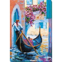 Main Bead Embroidery Kit on Canvas  Abris Art AB-634 Gondolier song