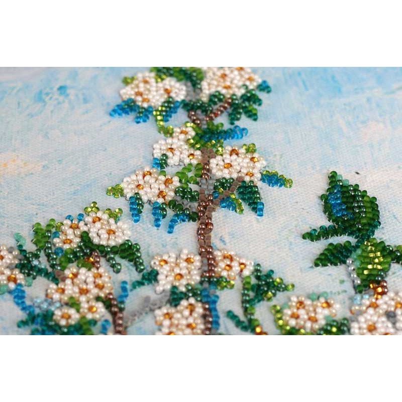 Main Bead Embroidery Kit on Canvas  Abris Art AB-635 Flowers on the shore
