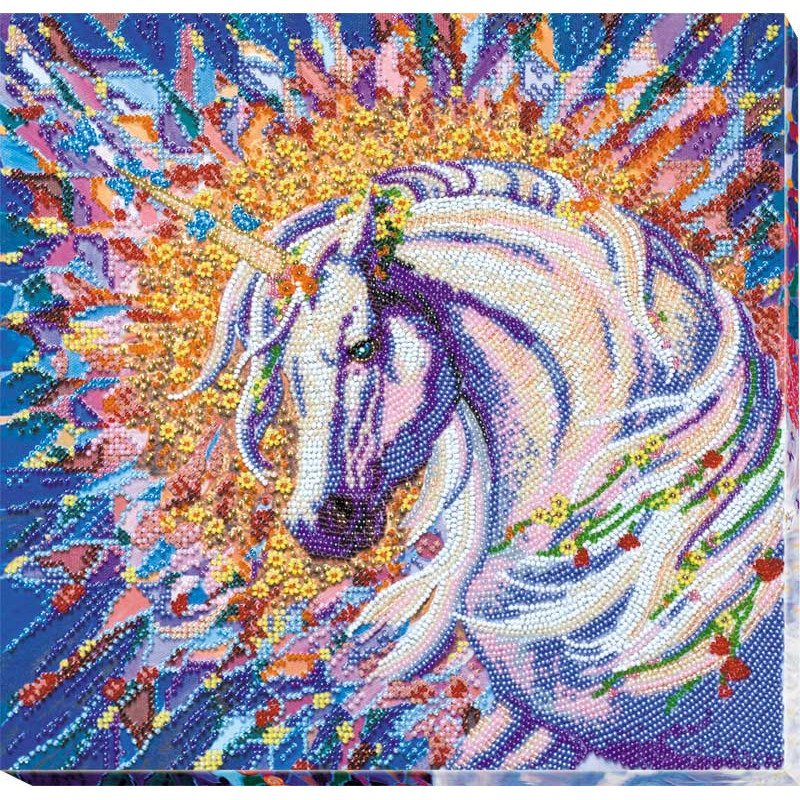 Main Bead Embroidery Kit on Canvas  Abris Art AB-642 Herald of happiness