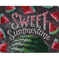 Main Bead Embroidery Kit on Canvas  Abris Art AB-649 Sweet summer