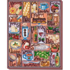 Main Bead Embroidery Kit on Canvas  Abris Art AB-654 Gourmet Alphabet