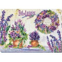 Main Bead Embroidery Kit on Canvas  Abris Art AB-665 Lavender Chantilly