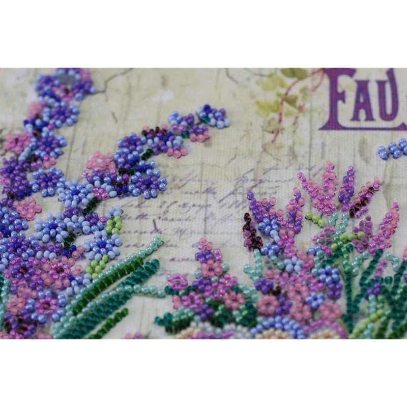 Main Bead Embroidery Kit on Canvas  Abris Art AB-665 Lavender Chantilly