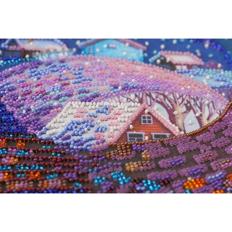 Main Bead Embroidery Kit on Canvas  Abris Art AB-669 On the wings of the night