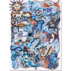 Main Bead Embroidery Kit on Canvas  Abris Art AB-684 Secrets of the ocean