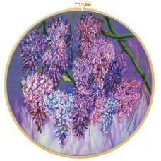 Main Bead Embroidery Kit on Canvas  Abris Art AB-711 Wisteria