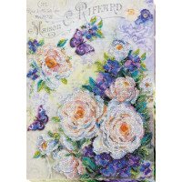 Main Bead Embroidery Kit on Canvas  Abris Art AB-716 Flowers for a loved one