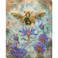 Main Bead Embroidery Kit on Canvas  Abris Art AB-724 Golden beetle