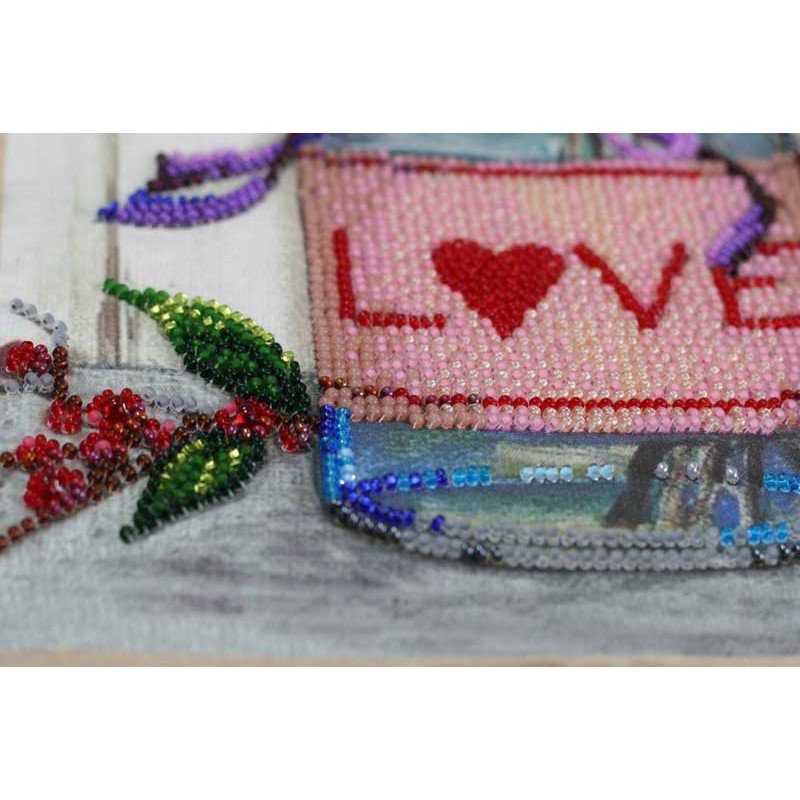 Main Bead Embroidery Kit on Canvas  Abris Art AB-729 About love