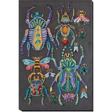 Main Bead Embroidery Kit on Canvas  Abris Art AB-730 Beetles