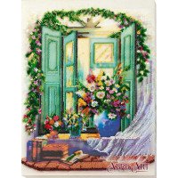 Main Bead Embroidery Kit on Canvas  Abris Art AB-748 Summer sketch