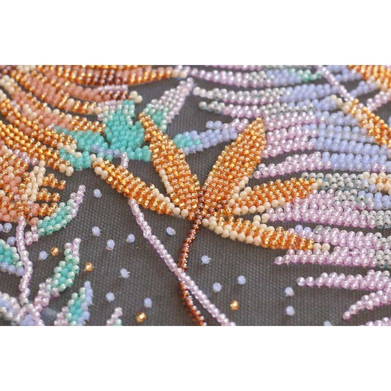 Main Bead Embroidery Kit on Canvas  Abris Art AB-777 Tropical night