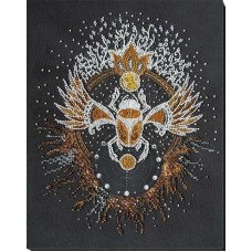 Main Bead Embroidery Kit on Canvas  Abris Art AB-785 Scarab beetle
