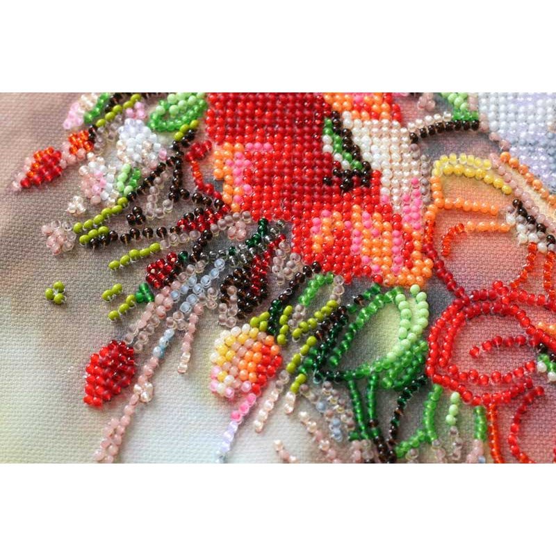 Набор для вышивки бисером на холсте Абрис Арт АВ-805 Нежные цветы