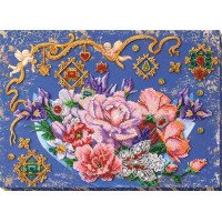 Main Bead Embroidery Kit on Canvas  Abris Art AB-813 Magic flowers