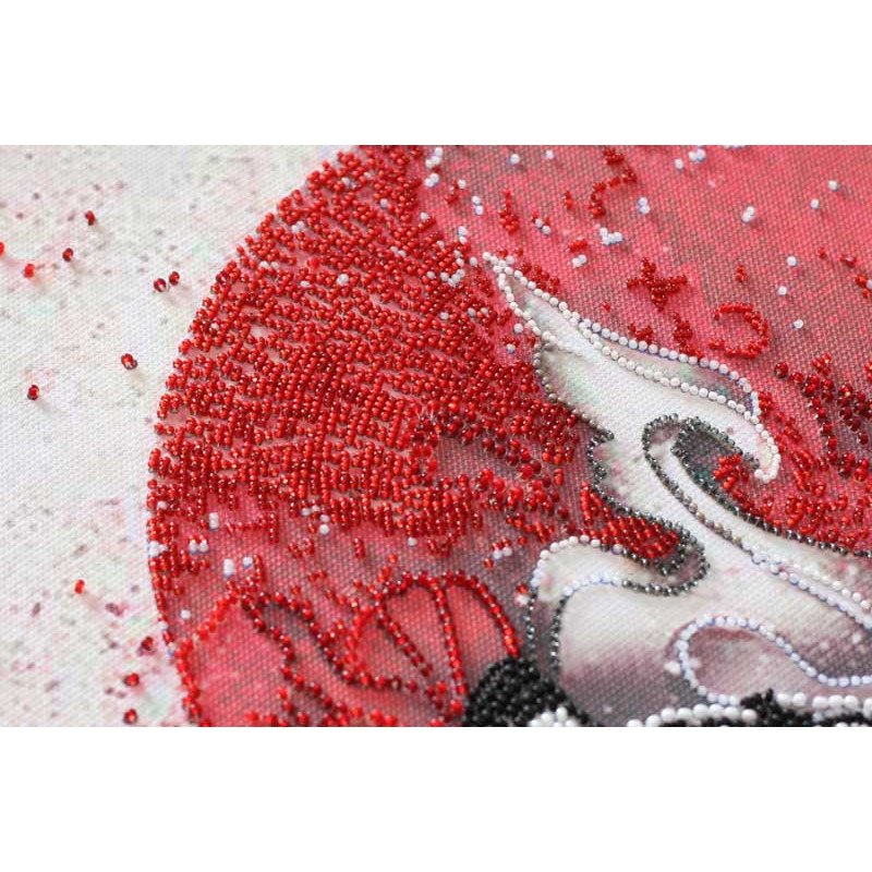 Main Bead Embroidery Kit on Canvas  Abris Art AB-814 Bai-hu (White Tiger)