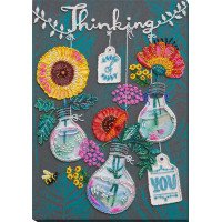 Main Bead Embroidery Kit on Canvas  Abris Art AB-816 I'm thinking of you