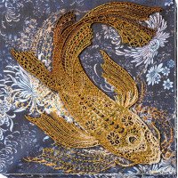 Main Bead Embroidery Kit on Canvas  Abris Art AB-823 Money fish