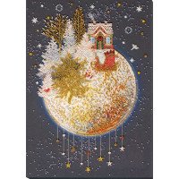 Main Bead Embroidery Kit on Canvas  Abris Art AB-829 Christmas fairy tale