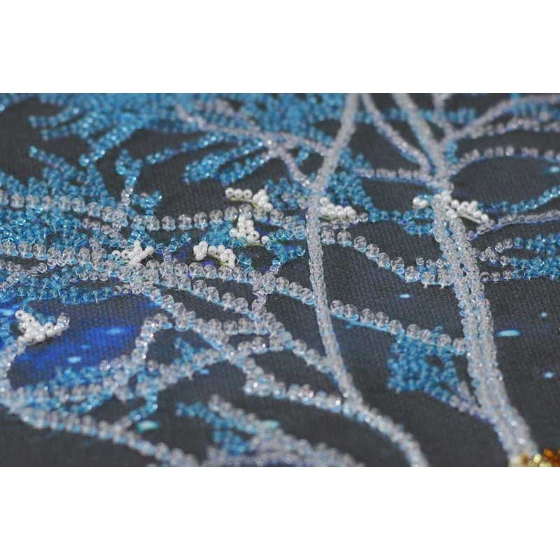 Main Bead Embroidery Kit on Canvas  Abris Art AB-832 Golden forest