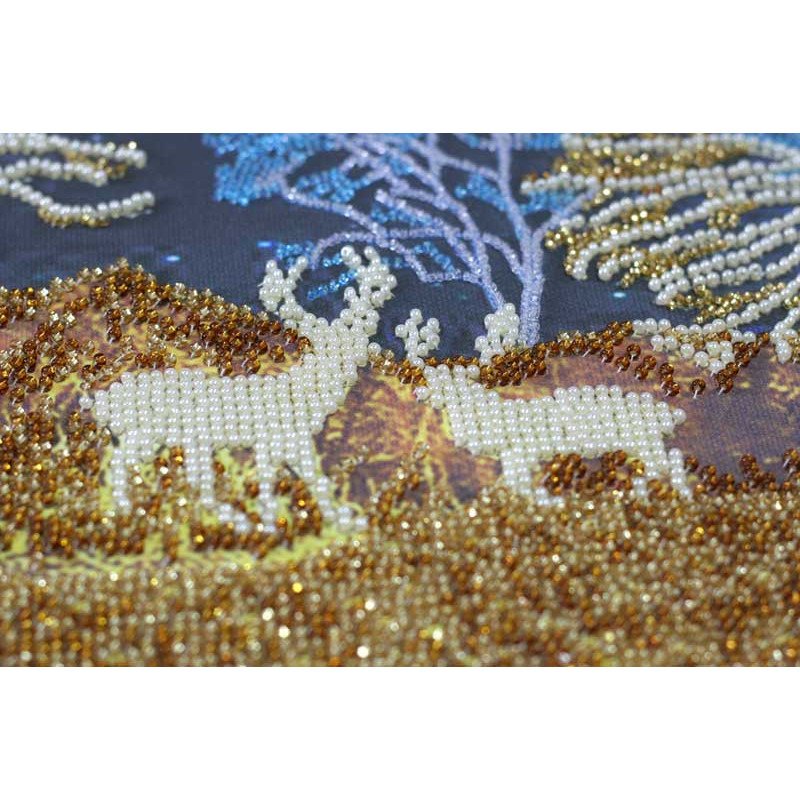 Набір для вишивання бісером на полотні Абріс Арт АВ-832 Золотий ліс