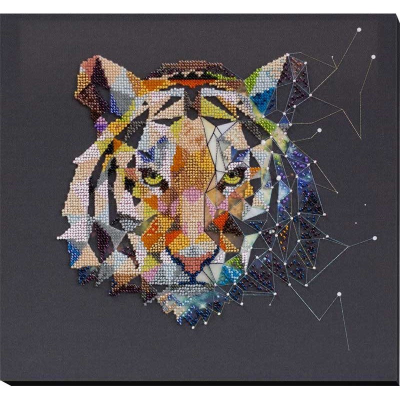 Main Bead Embroidery Kit on Canvas  Abris Art AB-834 The constellation Tiger