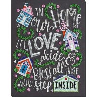 Main Bead Embroidery Kit on Canvas  Abris Art AB-840 Love in the house