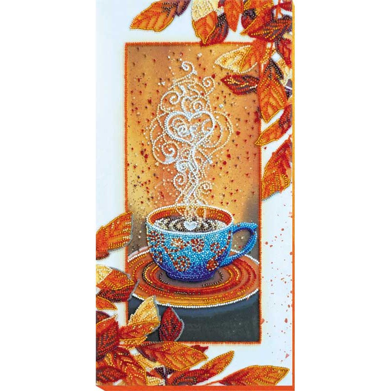 Main Bead Embroidery Kit on Canvas  Abris Art AB-843 Autumn latte