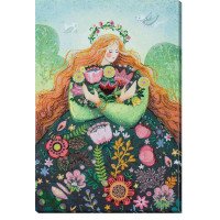Main Bead Embroidery Kit on Canvas  Abris Art AB-894 Spring in love