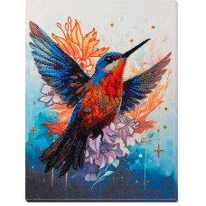 Main Bead Embroidery Kit on Canvas  Abris Art AB-901 A colorful flap of a wing