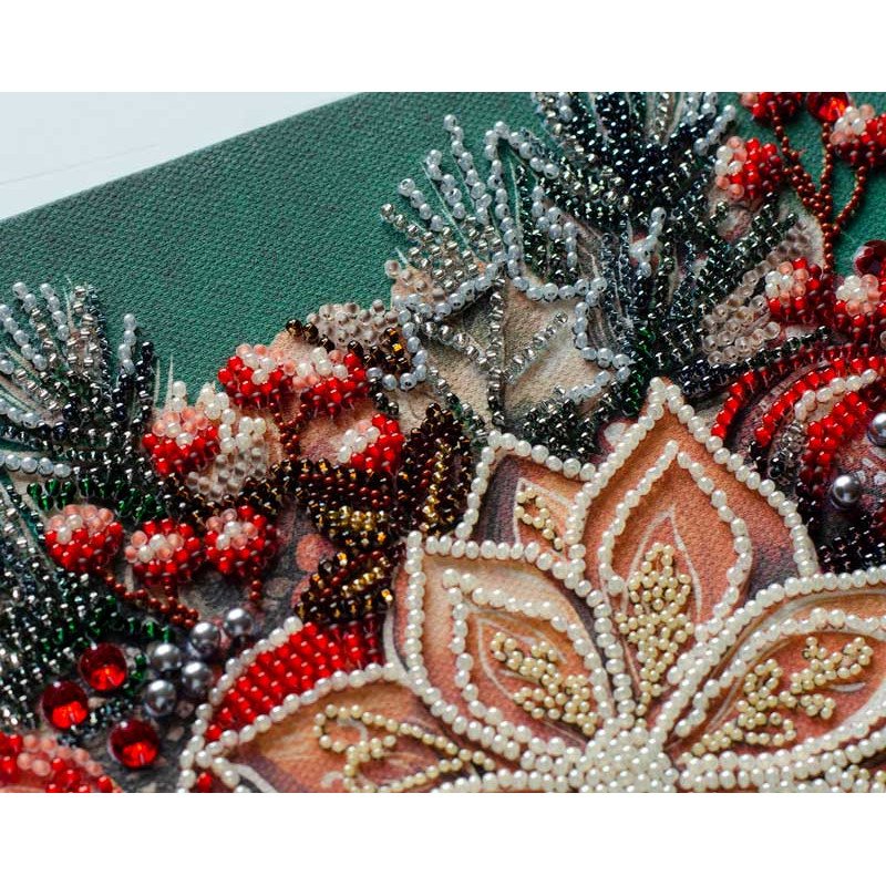 Main Bead Embroidery Kit on Canvas  Abris Art AB-915 The taste of Christmas