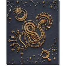 Main Bead Embroidery Kit on Canvas  Abris Art AB-921 Golden talisman