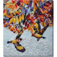 Main Bead Embroidery Kit on Canvas  Abris Art AB-922 Under the viburnum